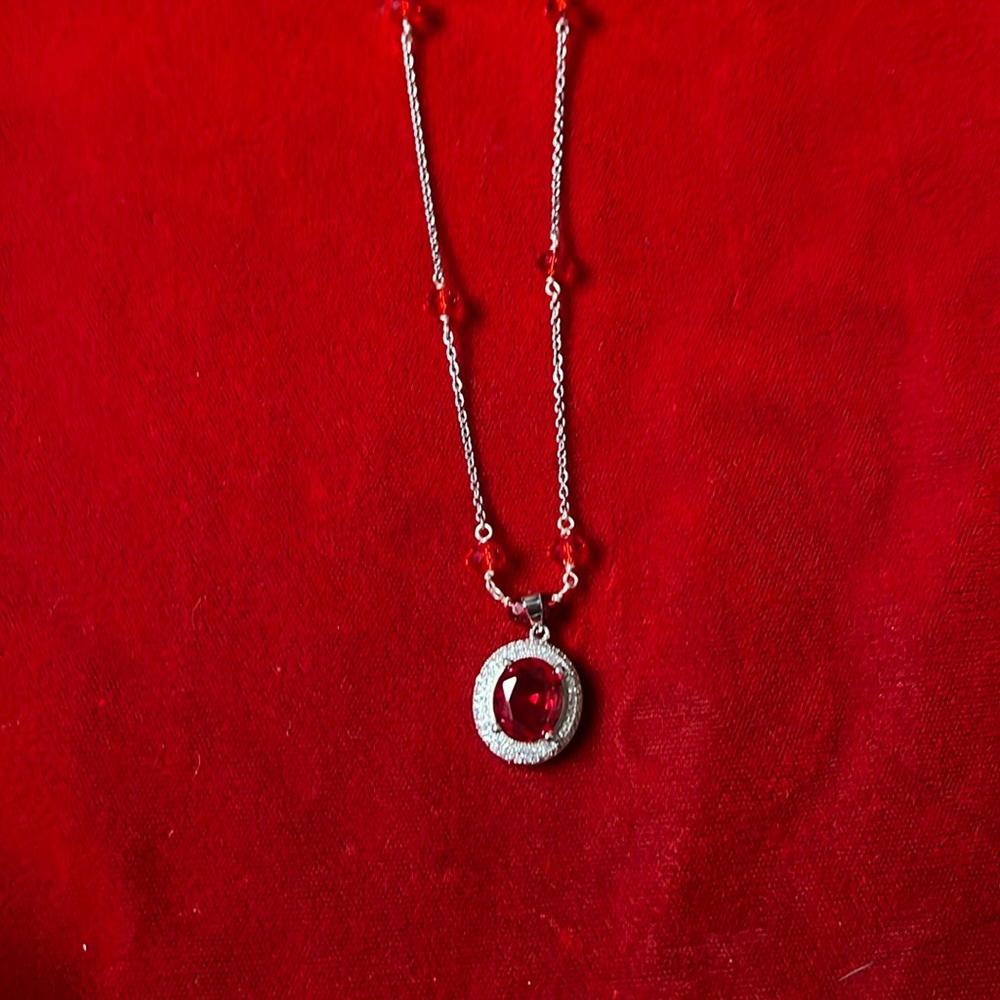 18K White gold necklace set
